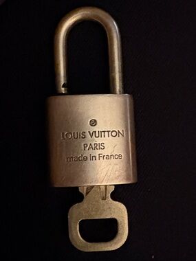 Louis Vuitton Brass-Tone Padlock with Key